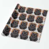 Evil Black Cat Halloween Wrapping Paper ラッピングペーパー (アンロールド)