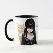Evil Catlady With Cat マグカップ (左)