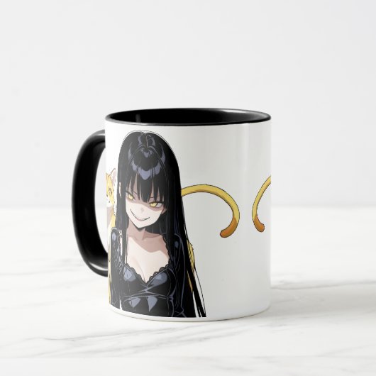 Evil Catlady With Cat マグカップ (正面左)
