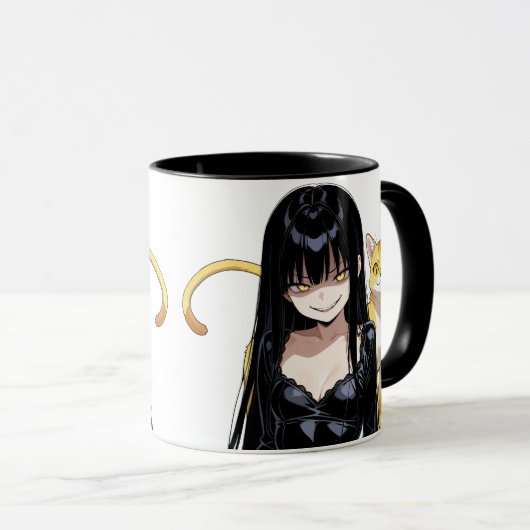 Evil Catlady With Cat マグカップ (正面右)