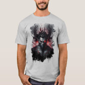 Evil Devil dark art design Tシャツ (正面)