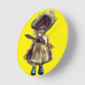 EVIL DORA  DOLL, haunted doll product  ラウンド壁時計 (傾斜)