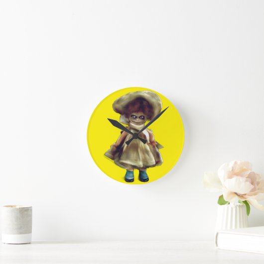 EVIL DORA  DOLL, haunted doll product  ラウンド壁時計 (ホーム)