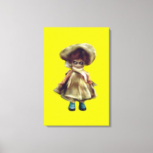 EVIL DORA  DOLL, haunted doll product canvas キャンバスプリント (正面)
