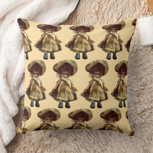 evil dora the doll art  haunted pillow cushion クッション (ブランケット)