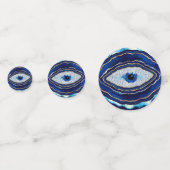 Evil Eye Blue Agate Geode Ditital Art コンフェッティ (裏面)