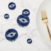 Evil Eye Blue Agate Geode Ditital Art コンフェッティ (グループ)
