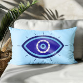Evil Eye Blue Boho Decor Accent Throw  ランバークッション