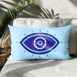Evil Eye Blue Boho Decor Accent Throw  ランバークッション