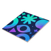 Evil Eye Ceramic Tile Cosmic Teal Purple Mystical タイル (側面)