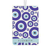 Evil Eye, Greek Eye, Turkish Eye, Mati, Your Name カーエアーフレッシュナー (裏面)