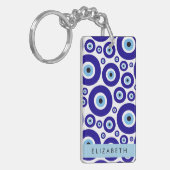 Evil Eye, Greek Eye, Turkish Eye, Mati, Your Name キーホルダー (正面左)