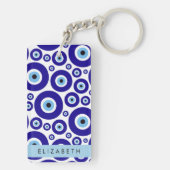 Evil Eye, Greek Eye, Turkish Eye, Mati, Your Name キーホルダー (裏面)
