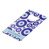 Evil Eye, Greek Eye, Turkish Eye, Mati, Your Name クレジットカード栓抜き (裏面アングル)