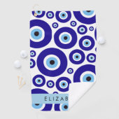 Evil Eye, Greek Eye, Turkish Eye, Mati, Your Name ゴルフタオル (インサイチュ)