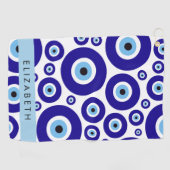 Evil Eye, Greek Eye, Turkish Eye, Mati, Your Name ゴルフタオル (横)