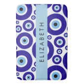 Evil Eye, Greek Eye, Turkish Eye, Mati, Your Name バスマット (正面縦)