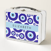 Evil Eye, Greek Eye, Turkish Eye, Mati, Your Name メタルランチボックス (正面)