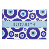 Evil Eye, Greek Eye, Turkish Eye, Mati, Your Name 枕カバー (裏面)