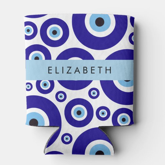 Evil Eye, Greek Eye, Turkish Eye, Mati, Your Name 缶クーラー (裏面)