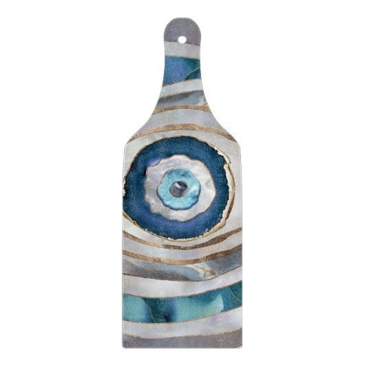 Evil Eye Mineral質感と金ゴールド カッティングボード (正面)