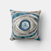 Evil Eye Mineral質感と金ゴールド クッション (正面)