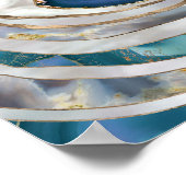 Evil Eye Mineral質感と金ゴールド ポスター (角)