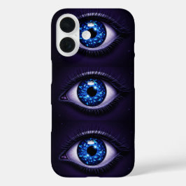 Evil Eye on Dark Glitter Canvas iPhone 16ケース