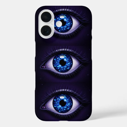 Evil Eye on Dark Glitter Canvas Case-Mate iPhoneケース (裏面)