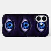 Evil Eye on Dark Glitter Canvas Case-Mate iPhoneケース (裏面 (横))