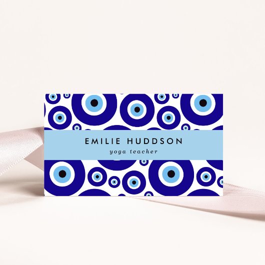 Evil Eye Pattern, Greek Eye, Nazar, Yoga Teacher 名刺