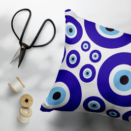 Evil Eye Pattern, Greek Eye, Turkish Eye, Nazar アクセントクッション