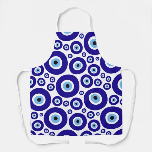 Evil Eye Pattern, Greek Eye, Turkish Eye, Nazar エプロン (正面)