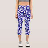 Evil Eye Pattern, Greek Eye, Turkish Eye, Nazar カプリレギンス (正面)