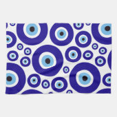 Evil Eye Pattern, Greek Eye, Turkish Eye, Nazar キッチンタオル (横)