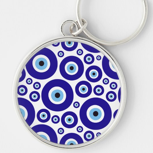 Evil Eye Pattern, Greek Eye, Turkish Eye, Nazar キーホルダー (正面)