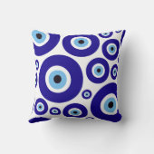 Evil Eye Pattern, Greek Eye, Turkish Eye, Nazar クッション (裏面)