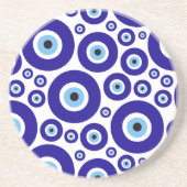 Evil Eye Pattern, Greek Eye, Turkish Eye, Nazar コースター (正面)