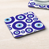 Evil Eye Pattern, Greek Eye, Turkish Eye, Nazar コースター (左側)