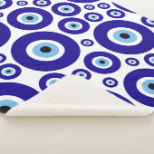 Evil Eye Pattern, Greek Eye, Turkish Eye, Nazar シェルパブランケット (3/4)