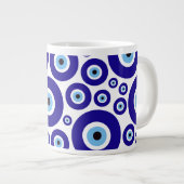 Evil Eye Pattern, Greek Eye, Turkish Eye, Nazar ジャンボコーヒーマグカップ (正面右)