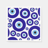 Evil Eye Pattern, Greek Eye, Turkish Eye, Nazar スタンダードカクテルナプキン (正面)