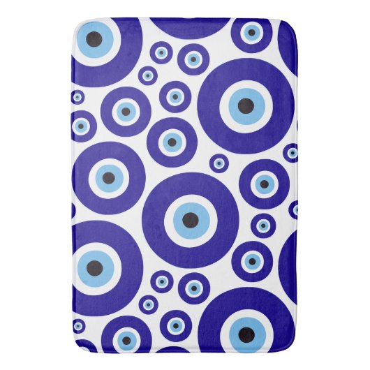 Evil Eye Pattern, Greek Eye, Turkish Eye, Nazar バスマット (正面縦)