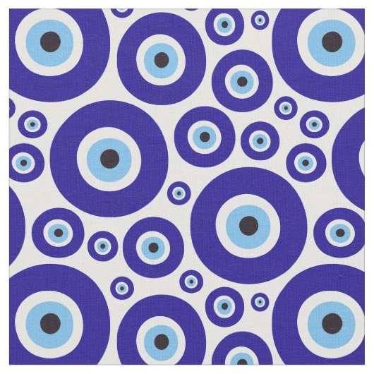 Evil Eye Pattern, Greek Eye, Turkish Eye, Nazar ファブリック (クローズアップ)