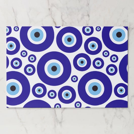 Evil Eye Pattern, Greek Eye, Turkish Eye, Nazar ペーパーパッド (正面)