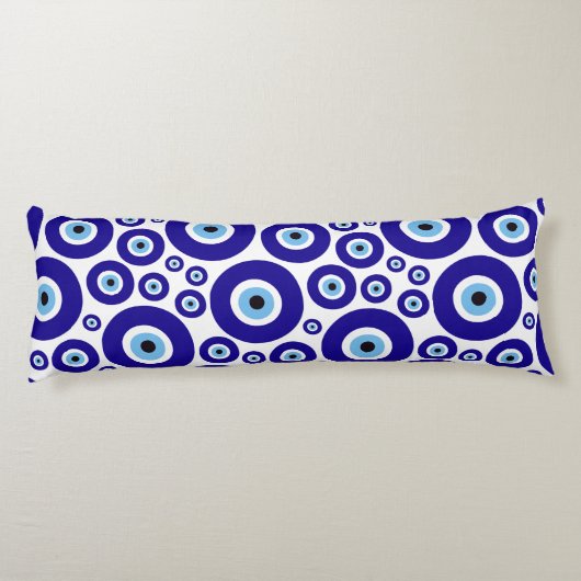 Evil Eye Pattern, Greek Eye, Turkish Eye, Nazar ボディピロー (裏面)