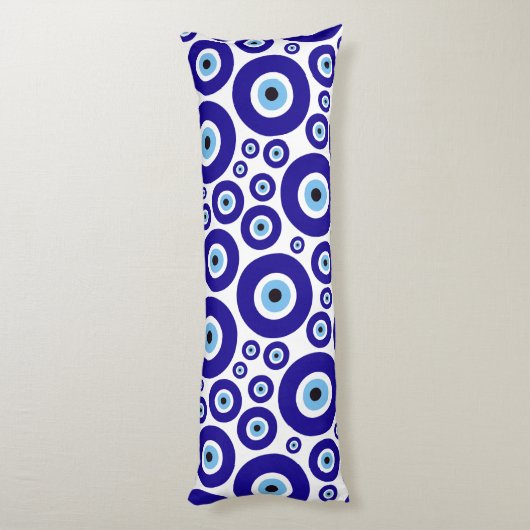 Evil Eye Pattern, Greek Eye, Turkish Eye, Nazar ボディピロー (裏面 (縦))