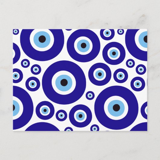 Evil Eye Pattern, Greek Eye, Turkish Eye, Nazar ポストカード (正面)