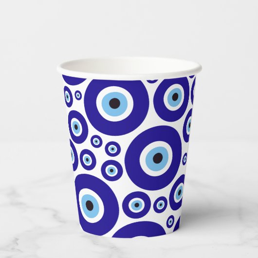 Evil Eye Pattern, Greek Eye, Turkish Eye, Nazar 紙コップ (裏面)