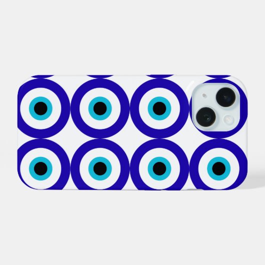 Evil Eye Protection All-Over Pattern  iPhone 15ケース (裏面横)